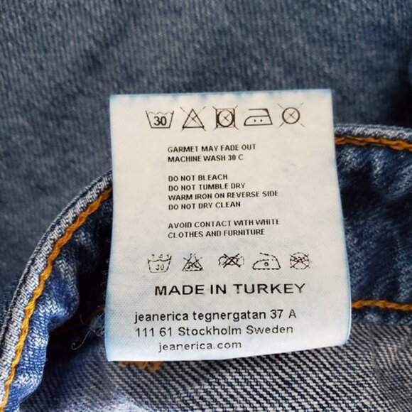 Jeanerica Wide-Leg Carpenter Jeans Utility Blue Denim Size 26 Workwear Grunge - Picture 10 of 10